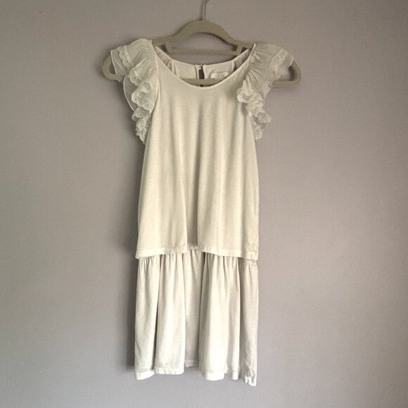 Chloe Kids Ruffled Cotton Tiered Dress White Sz. 12 - Picture 1 of 8